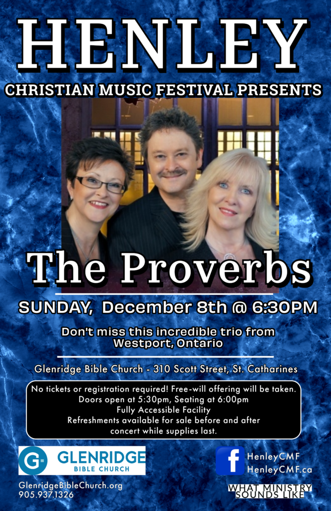 The Proverbs
December 8th, 2024
6:30pm